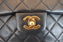 Load image into Gallery viewer, CHANEL Matelasse double flap double chain shoulder bag Lambskin Black/Gold hadware Shoulder bag 700080229