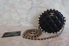 Load image into Gallery viewer, CHANEL Matelasse round chain shoulder bag Lambskin Black/Gold hadware Shoulder bag 700080216