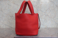 将图片加载到图库查看器,HERMES PICOTIN LOCK GM Clemence leather Rouge casaque A刻印 Hand bag 800010196