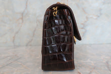 將圖片載入圖庫檢視器 CHANEL/シャネル ミニマトラッセシングルフラップチェーンショルダーバッグ クロコダイル/ラムスキン ブラウン/ゴールド金具 ショルダーバッグ 600040211
