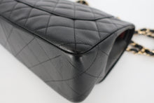 Load image into Gallery viewer, CHANEL Medium Matelasse Double Flap Double Chain shoulder bag Caviar skin Black/Gold hardware Shoulder bag 800100157