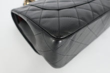 Load image into Gallery viewer, CHANEL Medium Matelasse Double Flap Double Chain shoulder bag Caviar skin Black/Gold hardware Shoulder bag 800100157