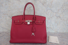 画像をギャラリービューアに読み込む, HERMES/エルメス バーキン35 トゴ ルビー □N刻印 ハンドバッグ 800010213