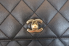 Load image into Gallery viewer, CHANEL Matelasse hand bag Caviar skin Black/Gold hadware Hand bag 700080218