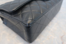 Load image into Gallery viewer, CHANEL Matelasse double flap double chain shoulder bag Caviar skin Black/Silver hadware Shoulder bag 700120163