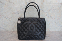 画像をギャラリービューアに読み込む, CHANEL/シャネル 復刻トート キャビアスキン ブラック/シルバー金具 トートバッグ 800040091