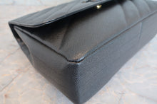 Load image into Gallery viewer, CHANEL  Bias stitch chain shoulder bag Caviar skin Black/Gold hadware Shoulder bag 700080221