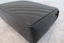 Load image into Gallery viewer, CHANEL  Bias stitch chain shoulder bag Caviar skin Black/Gold hadware Shoulder bag 700080221