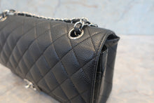 Load image into Gallery viewer, CHANEL Matelasse double flap double chain shoulder bag Caviar skin Black/Silver hadware Shoulder bag 700120163