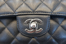 Load image into Gallery viewer, CHANEL Matelasse double flap double chain shoulder bag Caviar skin Black/Silver hadware Shoulder bag 700120163