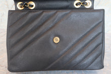 Load image into Gallery viewer, CHANEL  Bias stitch chain shoulder bag Caviar skin Black/Gold hadware Shoulder bag 700080221