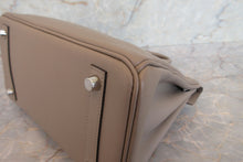 Load image into Gallery viewer, HERMES BIRKIN 25 Swift leather Gris asphalt C Engraving Hand bag 700070281