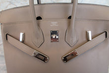 Load image into Gallery viewer, HERMES BIRKIN 25 Swift leather Gris asphalt C Engraving Hand bag 700070281