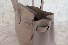 Load image into Gallery viewer, HERMES BIRKIN 25 Swift leather Gris asphalt C Engraving Hand bag 700070281