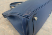 画像をギャラリービューアに読み込む, HERMES/エルメス バーキン30 トリヨンクレマンス ブルー □J刻印 ハンドバッグ 800030031