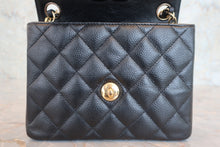Load image into Gallery viewer, CHANEL Mini Matelasse single flap chain shoulder bag Black/Gold hadware Shoulder bag 800050102