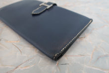 Load image into Gallery viewer, HERMES  Bearn classic Graine Lisse leather Blue □F Engraving Wallet 700080095