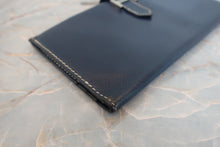 Load image into Gallery viewer, HERMES  Bearn classic Graine Lisse leather Blue □F Engraving Wallet 700080095