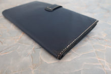 Load image into Gallery viewer, HERMES  Bearn classic Graine Lisse leather Blue □F Engraving Wallet 700080095