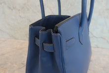 画像をギャラリービューアに読み込む, HERMES/エルメス バーキン30 トリヨンクレマンス ブルー □J刻印 ハンドバッグ 800030031