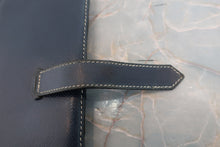 Load image into Gallery viewer, HERMES  Bearn classic Graine Lisse leather Blue □F Engraving Wallet 700080095