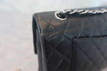画像をギャラリービューアに読み込む, CHANEL/シャネル マトラッセWフラップWチェーンショルダーバッグ キャビアスキン ブラック/シルバー金具 ショルダーバッグ 800010224