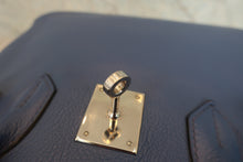画像をギャラリービューアに読み込む, HERMES/エルメス バーキン30 トリヨンクレマンス ブルー □J刻印 ハンドバッグ 800030031