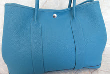 Load image into Gallery viewer, HERMES  GARDEN PARTY PM Negonda leather Blue izmir C Engraving Tote bag 700070305