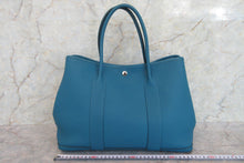 Load image into Gallery viewer, HERMES  GARDEN PARTY PM Negonda leather Blue izmir C Engraving Tote bag 700070305