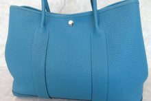 Load image into Gallery viewer, HERMES  GARDEN PARTY PM Negonda leather Blue izmir C Engraving Tote bag 700070305