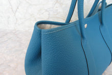 Load image into Gallery viewer, HERMES  GARDEN PARTY PM Negonda leather Blue izmir C Engraving Tote bag 700070305