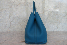 Load image into Gallery viewer, HERMES  GARDEN PARTY PM Negonda leather Blue izmir C Engraving Tote bag 700070305