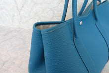 Load image into Gallery viewer, HERMES  GARDEN PARTY PM Negonda leather Blue izmir C Engraving Tote bag 700070305
