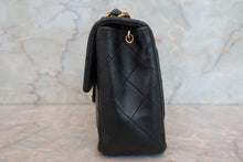 Load image into Gallery viewer, CHANEL Mini Matelasse single flap chain shoulder bag Lambskin Black/Gold hadware Shoulder bag 700100038