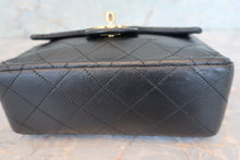 Load image into Gallery viewer, CHANEL Mini Matelasse single flap chain shoulder bag Lambskin Black/Gold hadware Shoulder bag 700100038