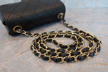Load image into Gallery viewer, CHANEL Mini Matelasse single flap chain shoulder bag Lambskin Black/Gold hadware Shoulder bag 700100038