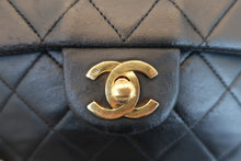Load image into Gallery viewer, CHANEL Mini Matelasse single flap chain shoulder bag Lambskin Black/Gold hadware Shoulder bag 700100038