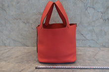 将图片加载到图库查看器,HERMES PICOTIN LOCK MM Clemence leather Rose jaipur □R刻印 Hand bag 800010216