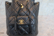 画像をギャラリービューアに読み込む, CHANEL/シャネル マトラッセチェーンリュック ラムスキン ブラック/ゴールド金具 リュック 700090181
