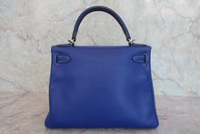 Load image into Gallery viewer, HERMES CANDY KERRY 28 Epsom leather Blue electric/Mykonos □O Engraving Shoulder bag 800040078