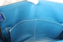 Load image into Gallery viewer, HERMES CANDY KERRY 28 Epsom leather Blue electric/Mykonos □O Engraving Shoulder bag 800040078
