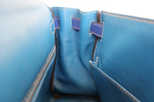 Load image into Gallery viewer, HERMES CANDY KERRY 28 Epsom leather Blue electric/Mykonos □O Engraving Shoulder bag 800040078