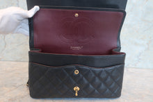 Load image into Gallery viewer, CHANEL Medium Matelasse double flap double chain shoulder bag Caviar skin Caviar skin Black/Gold hadware Shoulder bag 700120198