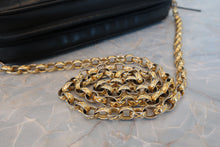Load image into Gallery viewer, CHANEL Mademoiselle Fringe chain shoulder bag Lambskin Black/Gold hadware Shoulder bag 800040117