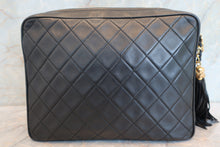 Load image into Gallery viewer, CHANEL Matelasse fringe chain shoulder bag Lambskin Black/Gold hadware Shoulder bag 700100054
