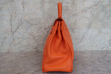 画像をギャラリービューアに読み込む, HERMES/エルメス ケリー32 ヴォーガリバー オレンジ □B刻印 ショルダーバッグ 700070169