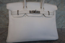 画像をギャラリービューアに読み込む, HERMES/エルメス バーキン30 トリヨンクレマンス ホワイト □M刻印 ハンドバッグ 700110076