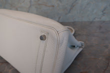 画像をギャラリービューアに読み込む, HERMES/エルメス バーキン30 トリヨンクレマンス ホワイト □M刻印 ハンドバッグ 700110076