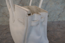 画像をギャラリービューアに読み込む, HERMES/エルメス バーキン30 トリヨンクレマンス ホワイト □M刻印 ハンドバッグ 700110076