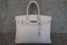 画像をギャラリービューアに読み込む, HERMES/エルメス バーキン35 ヴォーエプソン ホワイト □H刻印 ハンドバッグ 700040192